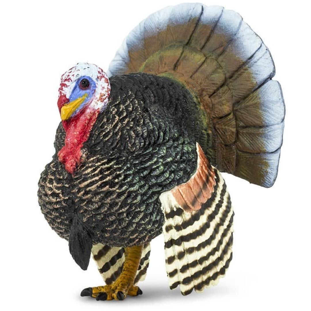 Turkey Figurine - Hand Painted & Collectible Farm Animal Toy Figure - Safari Ltd