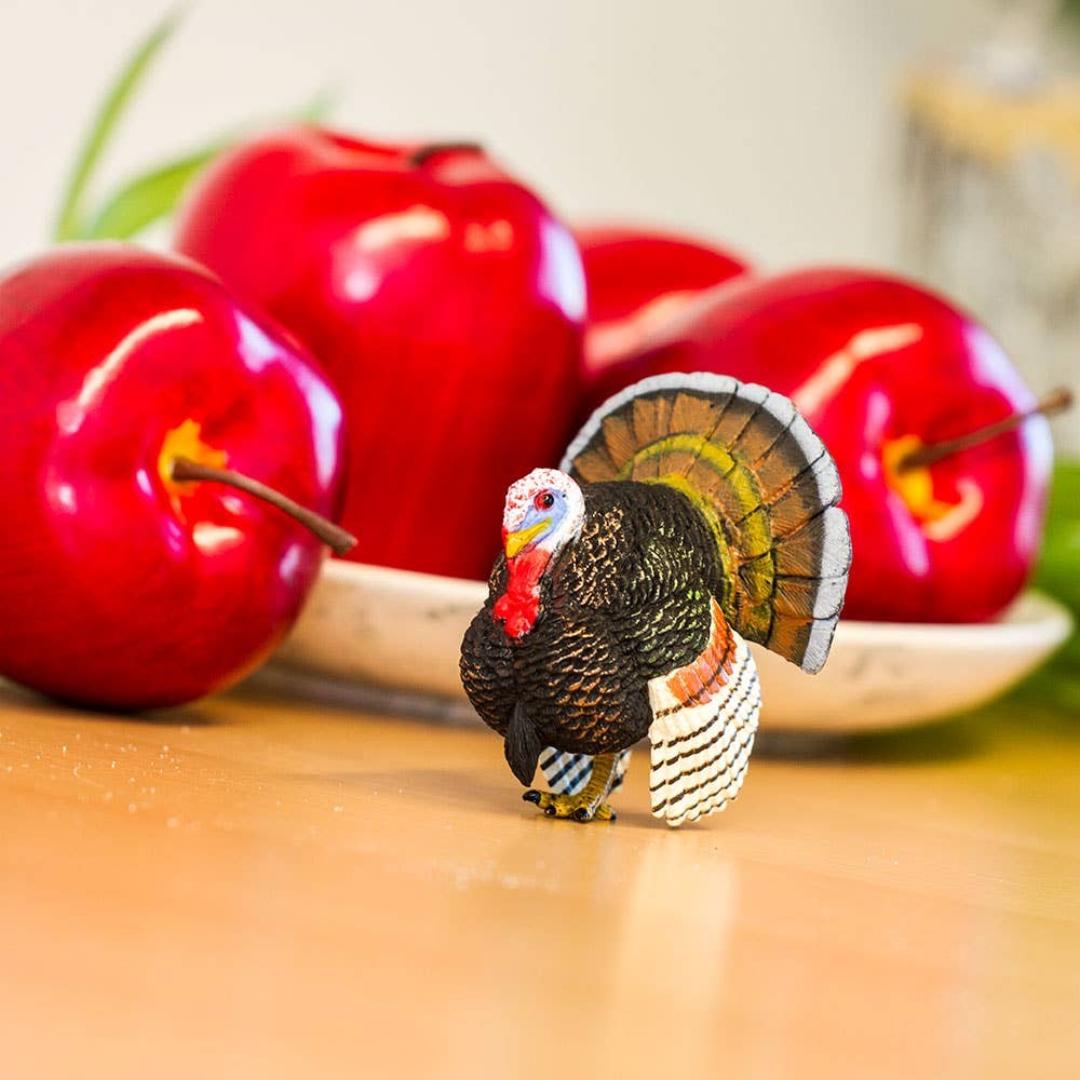 Turkey Figurine - Hand Painted & Collectible Farm Animal Toy Figure - Safari Ltd