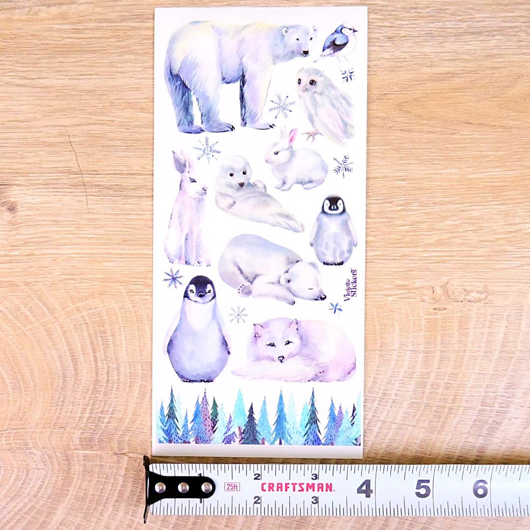 Snow Animal Stickers - Winter Sticker Sheet