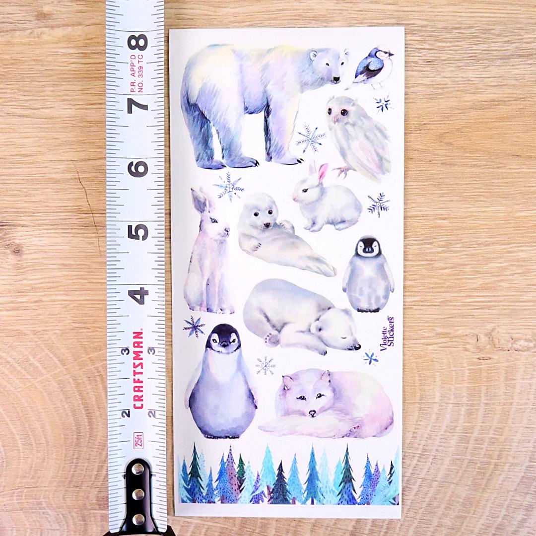 Snow Animal Stickers - Winter Sticker Sheet