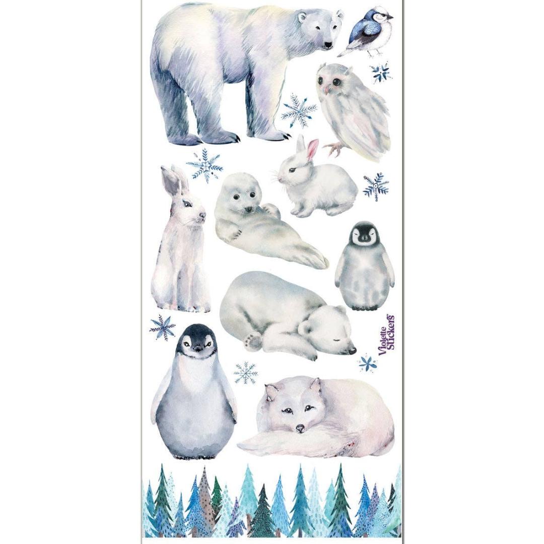 Snow Animal Stickers - Winter Sticker Sheet