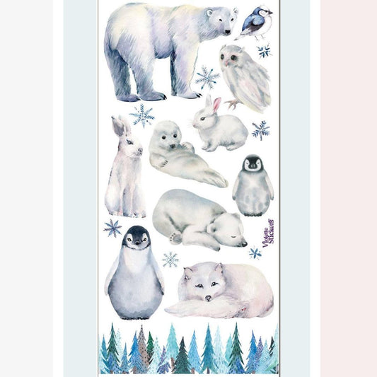 Snow Animal Stickers - Winter Sticker Sheet