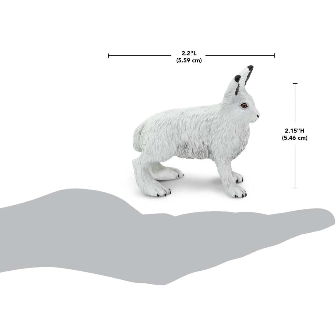 Arctic Hare Figurine - Hand Painted Wild Animal Toy Figure - Safari Ltd 182129