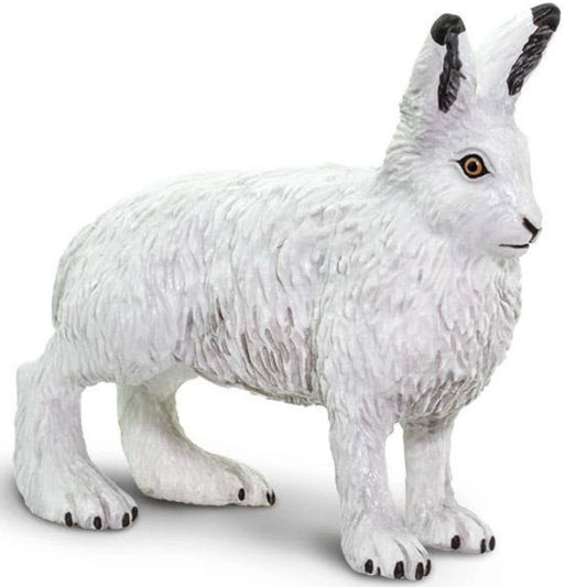 Arctic Hare Figurine - Hand Painted Wild Animal Toy Figure - Safari Ltd 182129