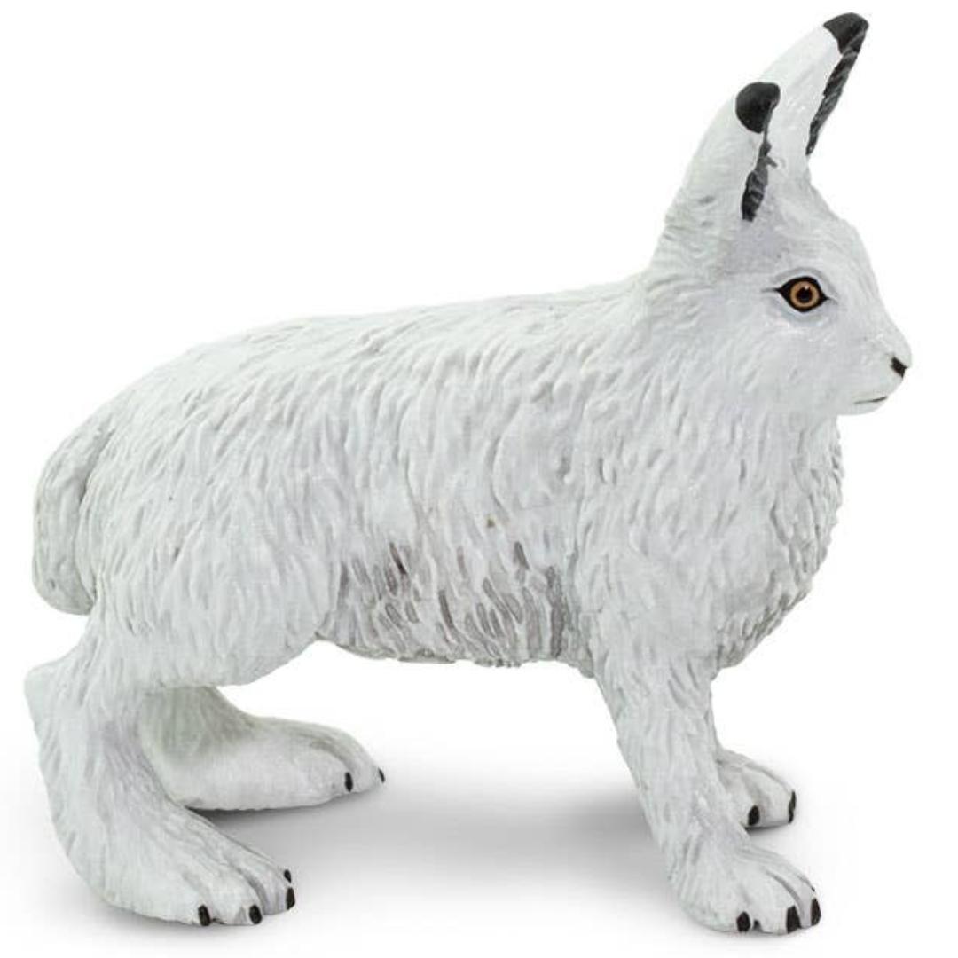 Arctic Hare Figurine - Hand Painted Wild Animal Toy Figure - Safari Ltd 182129