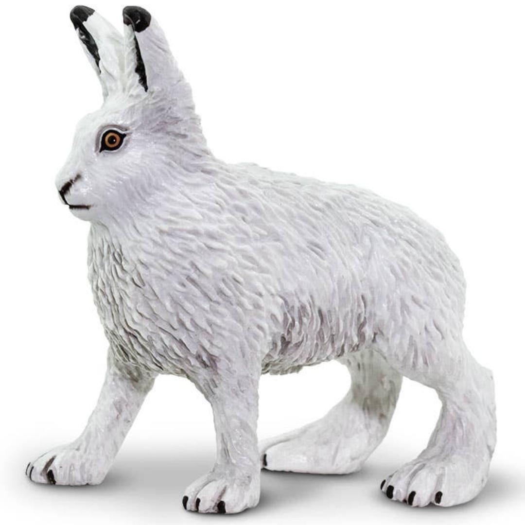Arctic Hare Figurine - Hand Painted Wild Animal Toy Figure - Safari Ltd 182129