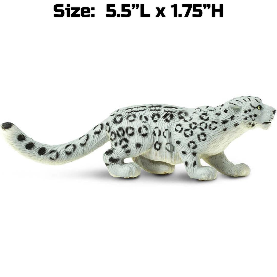 Snow Leopard Figurine - Hand Painted Wild Animal Toy Figure - Safari Ltd 237529