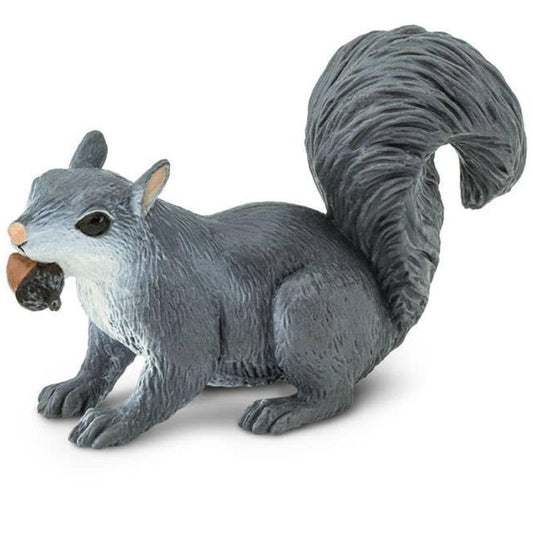 Gray Squirrel Figurine - Hand Painted Woodland Animal Toy Figure - Safari Ltd 296129