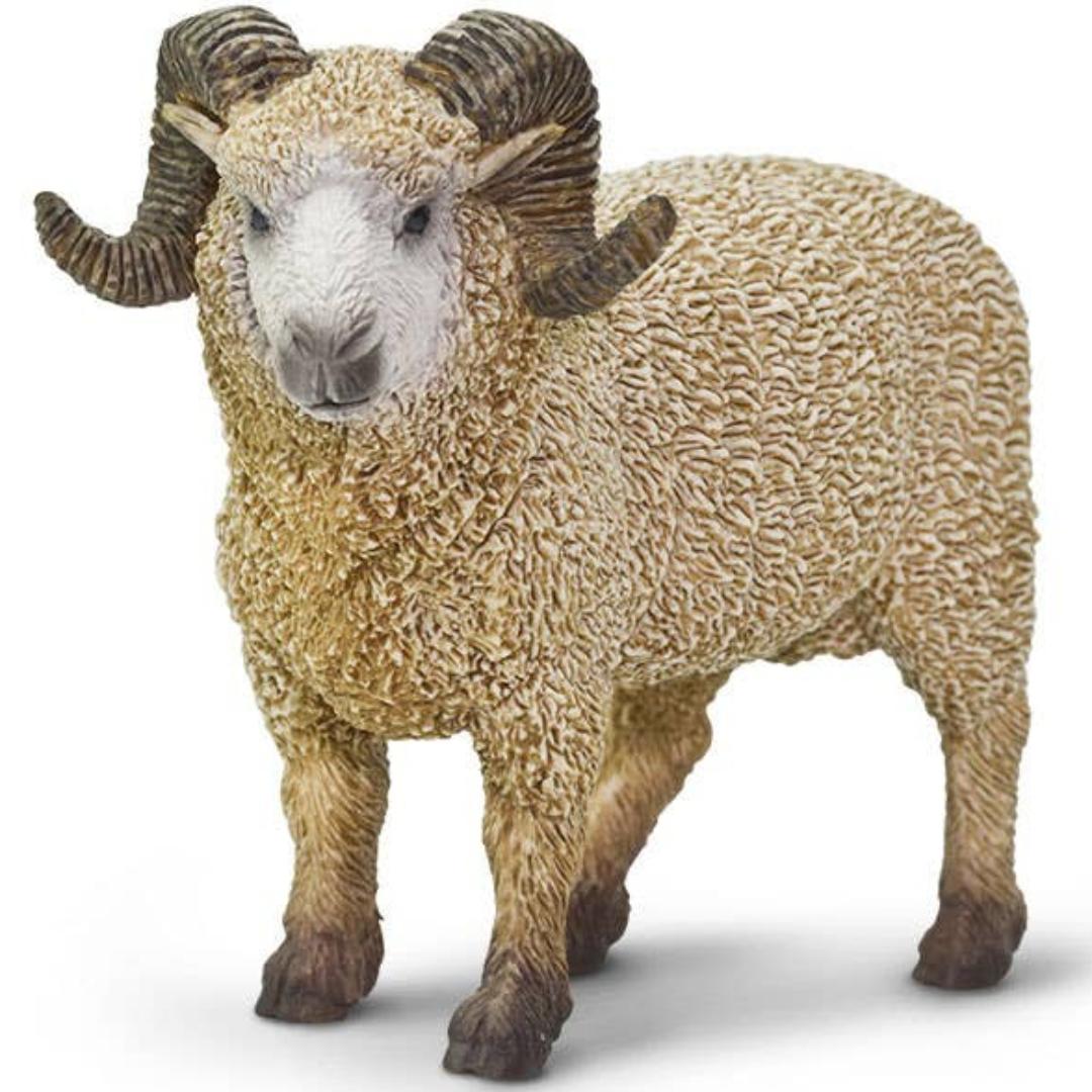 Ram Figurine - Hand Painted Farm Animal Toy Figure for Kids - Safari Ltd 161429