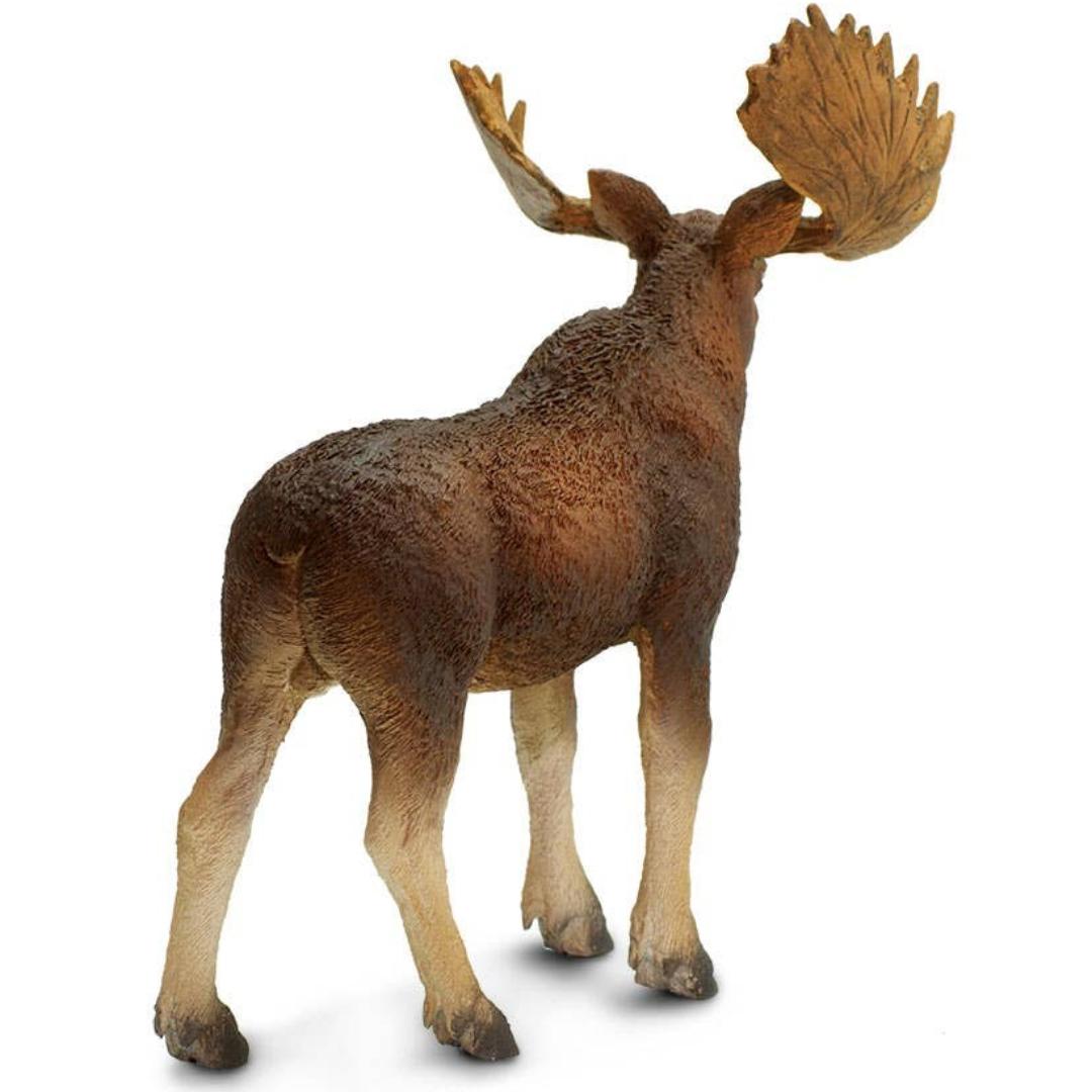 Bull Moose Figurine - Hand Painted Wildlife Toy Figure - Safari Ltd 181029