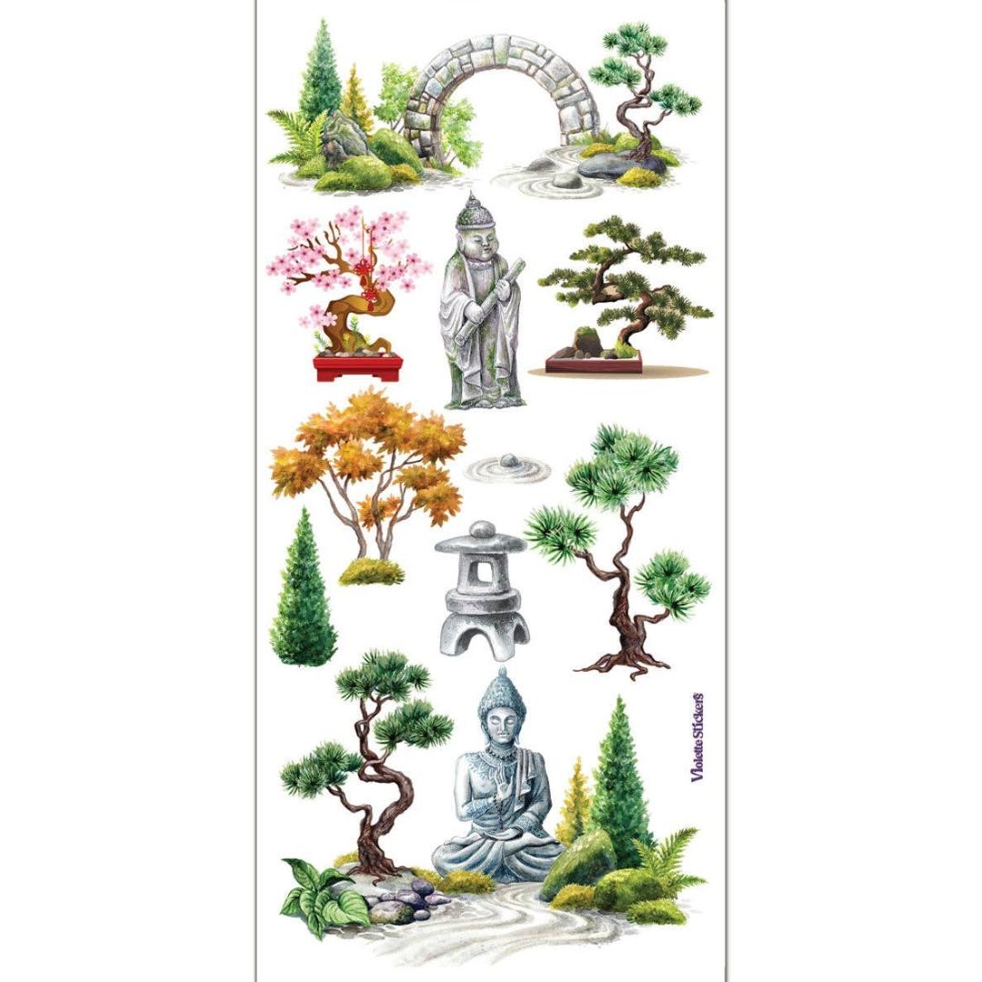 Bonsai Plant Stickers - Asian Garden Sticker Sheet