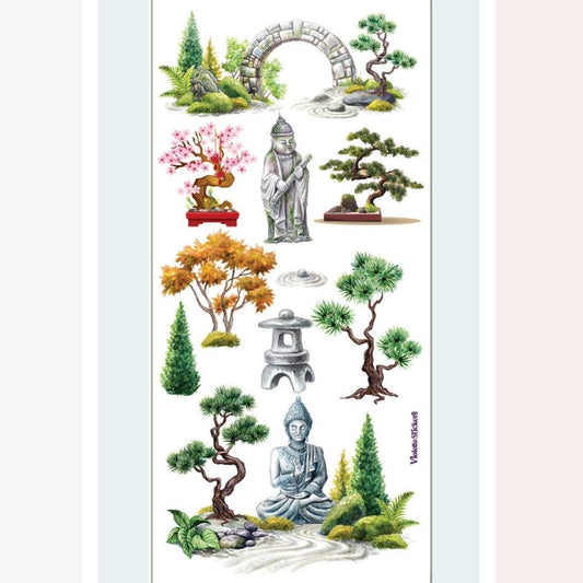 Bonsai Plant Stickers - Asian Garden Sticker Sheet