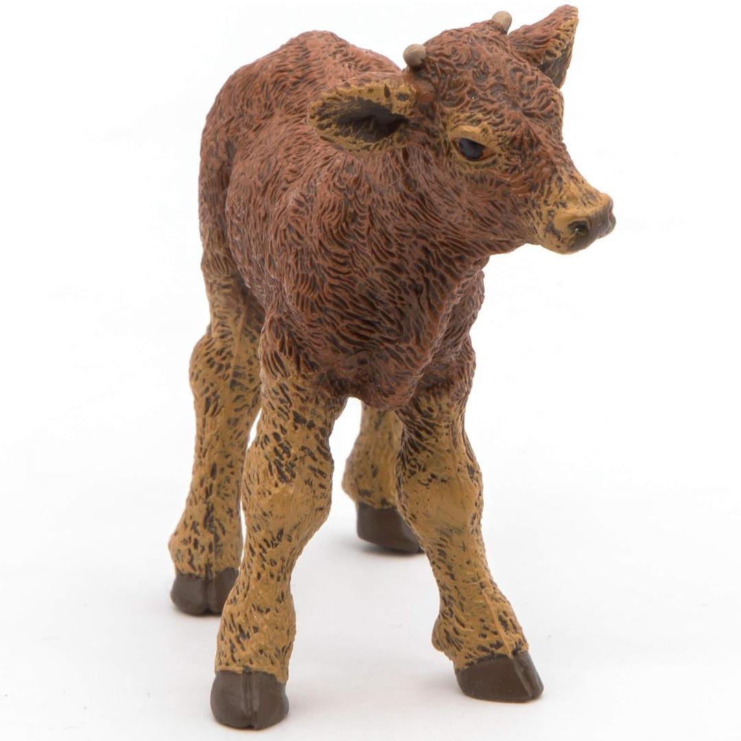 Limousine Calf Figurine - Hand Painted Cow Farm Animal Toy Figure - Papo 51132