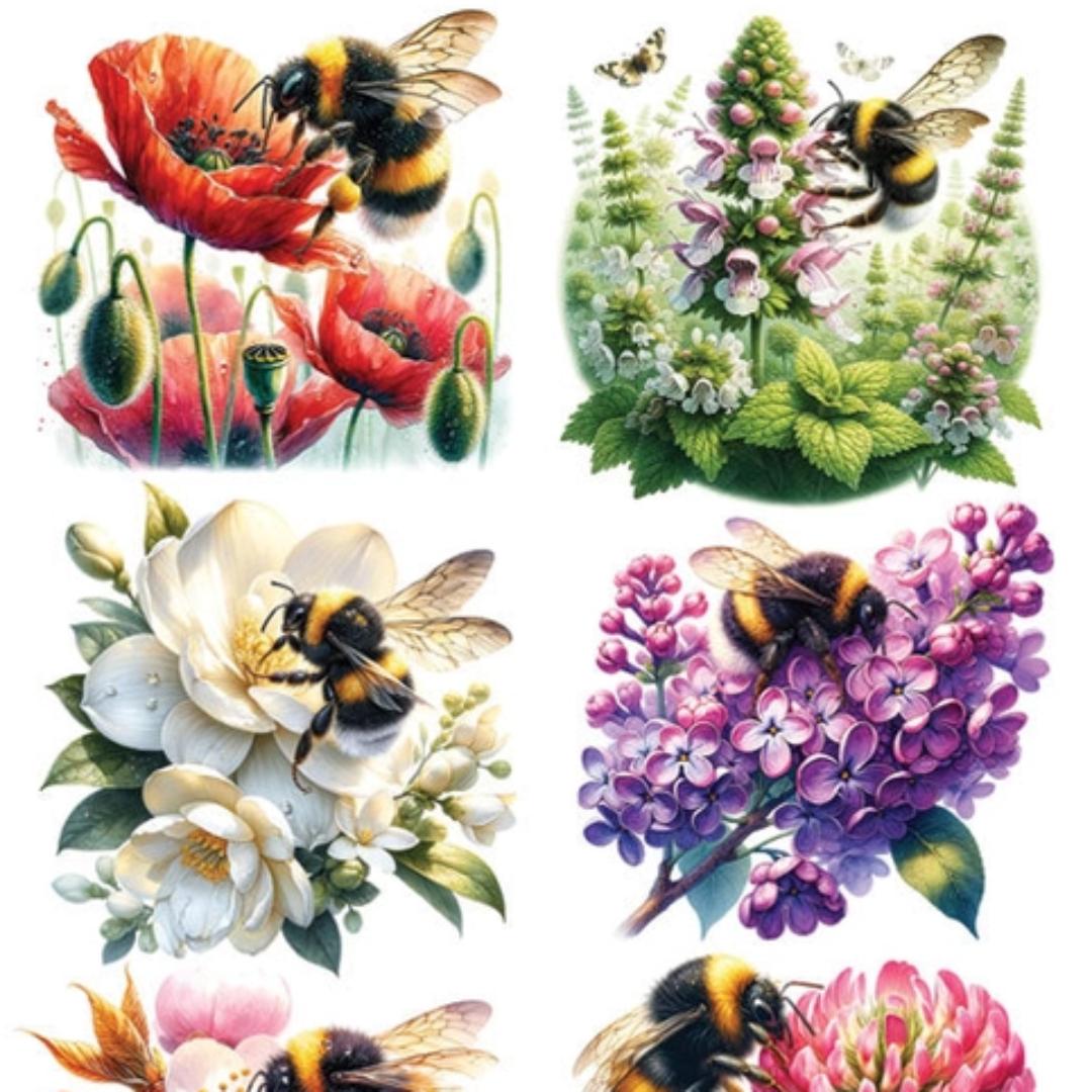 Bee Stickers - Bumblebee & Flower Paradise Sticker Sheet