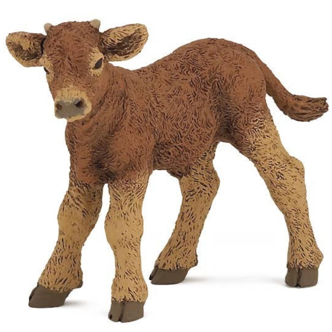 Limousine Calf Figurine - Hand Painted Cow Farm Animal Toy Figure - Papo 51132