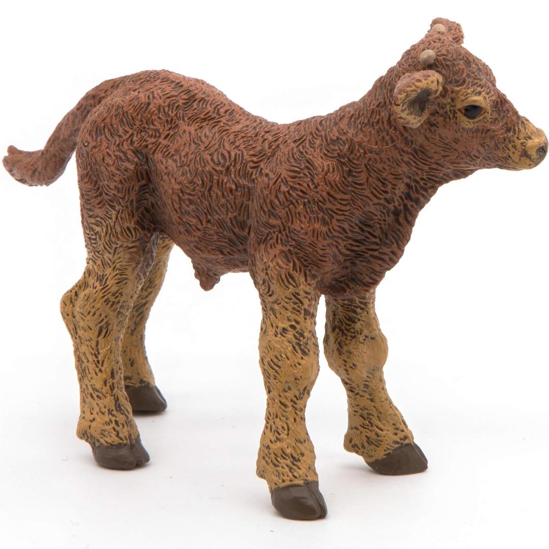 Limousine Calf Figurine - Hand Painted Cow Farm Animal Toy Figure - Papo 51132
