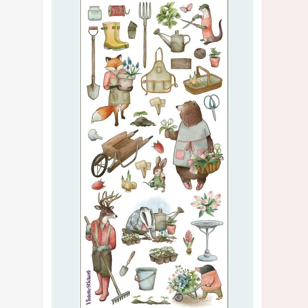 Animal Stickers - Garden Critters Sticker Sheets