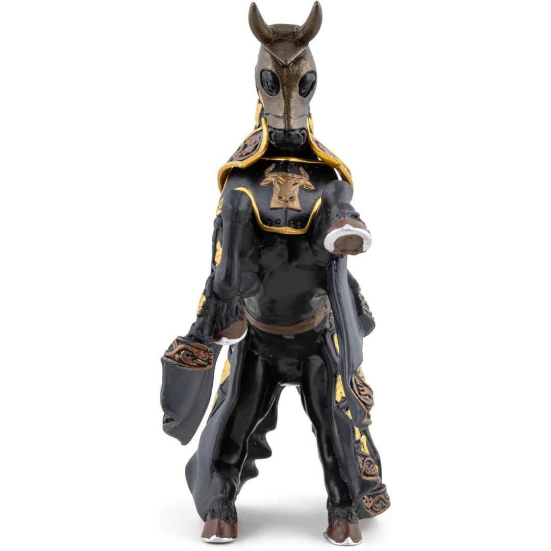 Dark Knight Horse Figurine - Hand Painted Weapon Master Bull Steed - Papo 39918