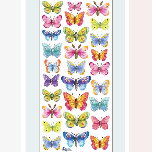 Butterfly Stickers - Colorful Foil Butterflies Sticker Sheet