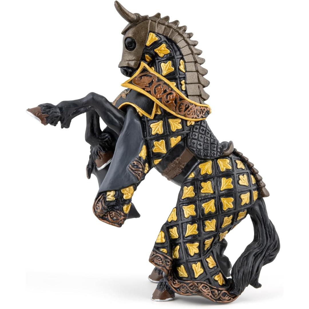 Dark Knight Horse Figurine - Hand Painted Weapon Master Bull Steed - Papo 39918