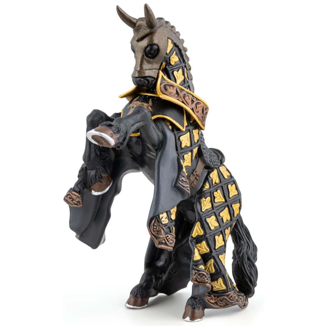 Dark Knight Horse Figurine - Hand Painted Weapon Master Bull Steed - Papo 39918