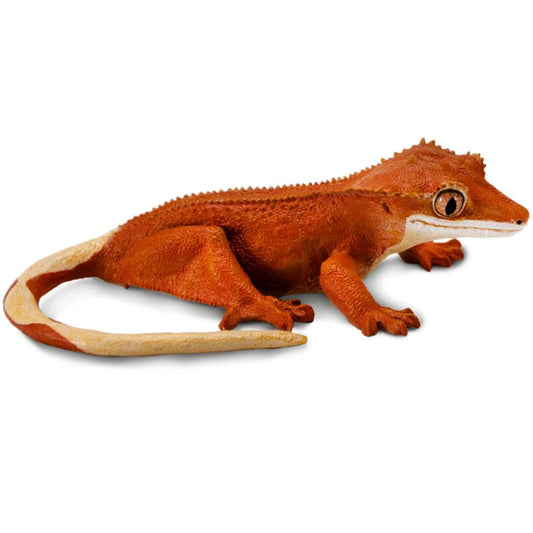 Crested Gecko Figurine - Hand Painted Pet Reptile Toy Figurine - Safari Ltd 100344
