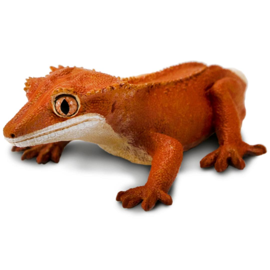 Crested Gecko Figurine - Hand Painted Pet Reptile Toy Figurine - Safari Ltd 100344