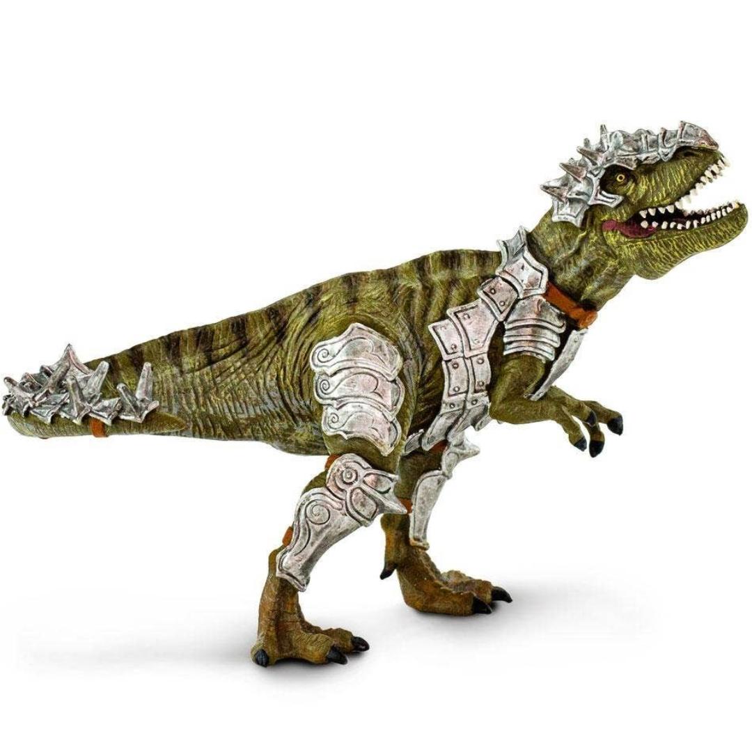 Armored T-Rex Figurine - Hand Painted Dinosaur Toy Figure - Safari Ltd 100712