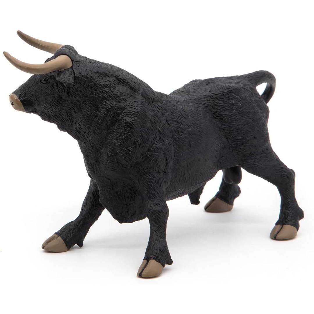 Andalusian Bull Figurine - Hand Painted Farm Animal Toy Figure - Papo 51050