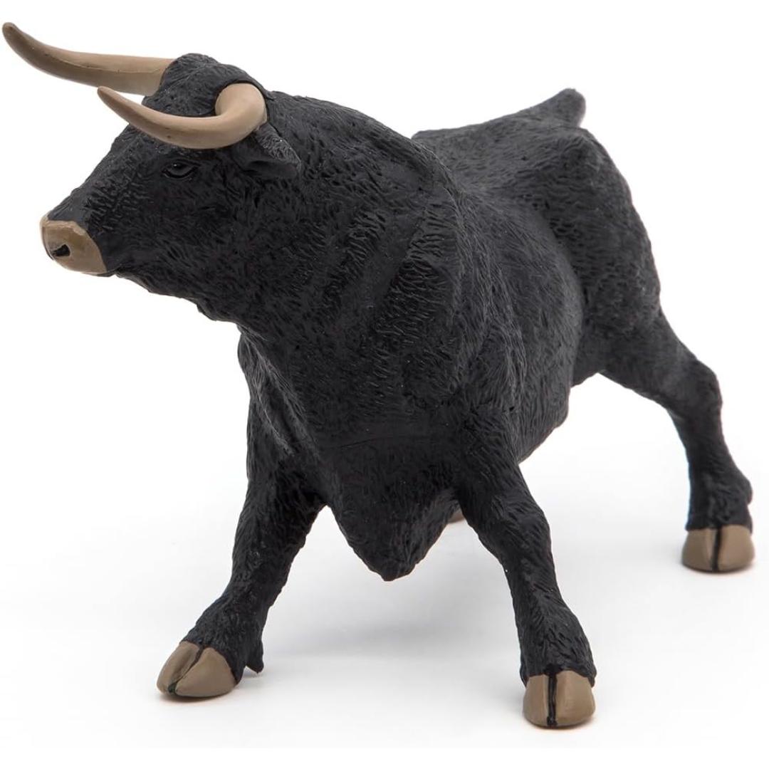 Andalusian Bull Figurine - Hand Painted Farm Animal Toy Figure - Papo 51050