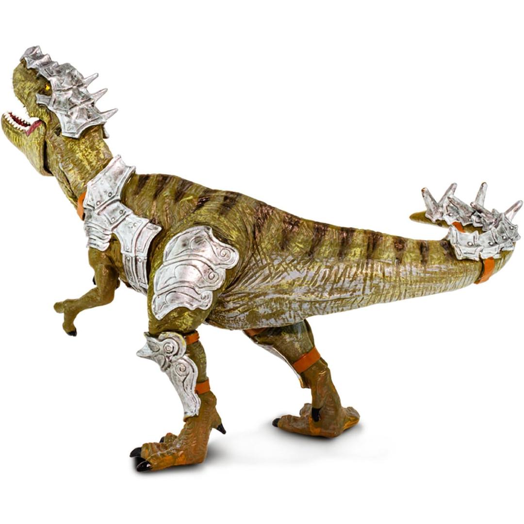 Armored T-Rex Figurine - Hand Painted Dinosaur Toy Figure - Safari Ltd 100712