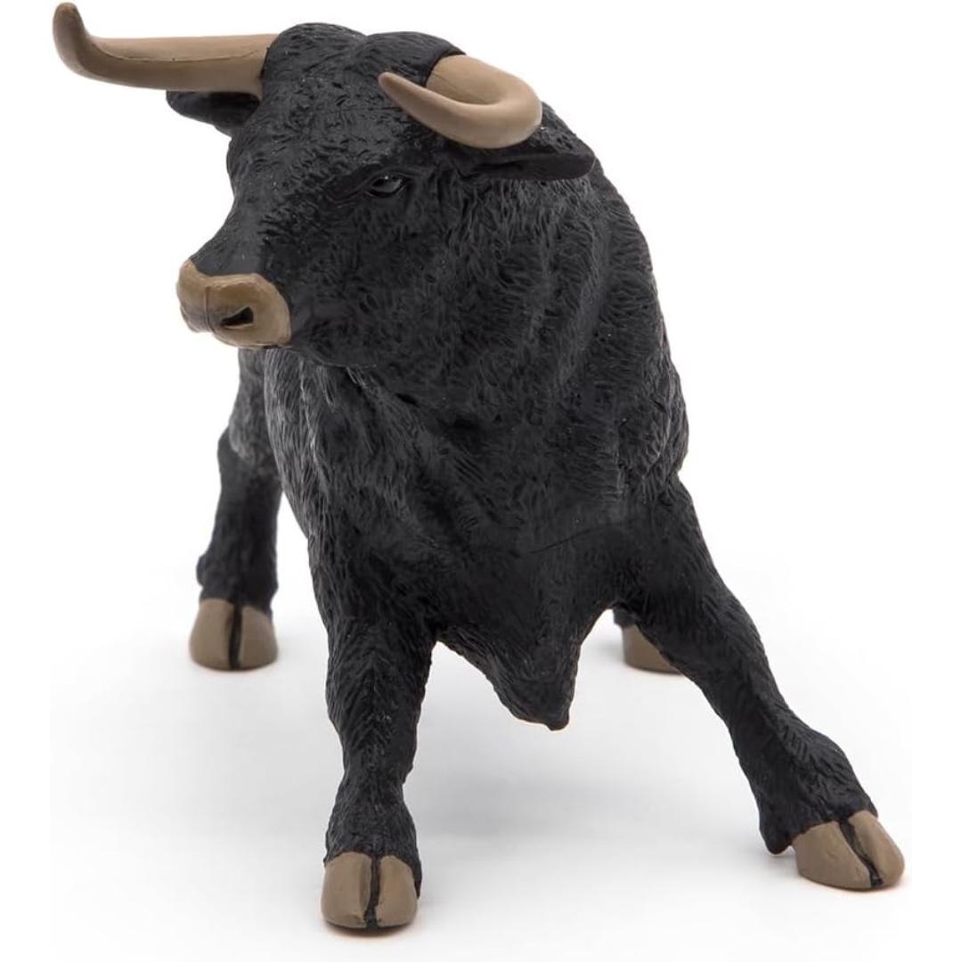 Andalusian Bull Figurine - Hand Painted Farm Animal Toy Figure - Papo 51050
