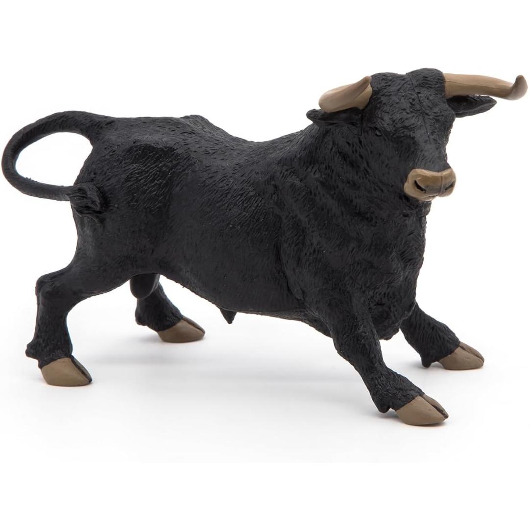 Andalusian Bull Figurine - Hand Painted Farm Animal Toy Figure - Papo 51050