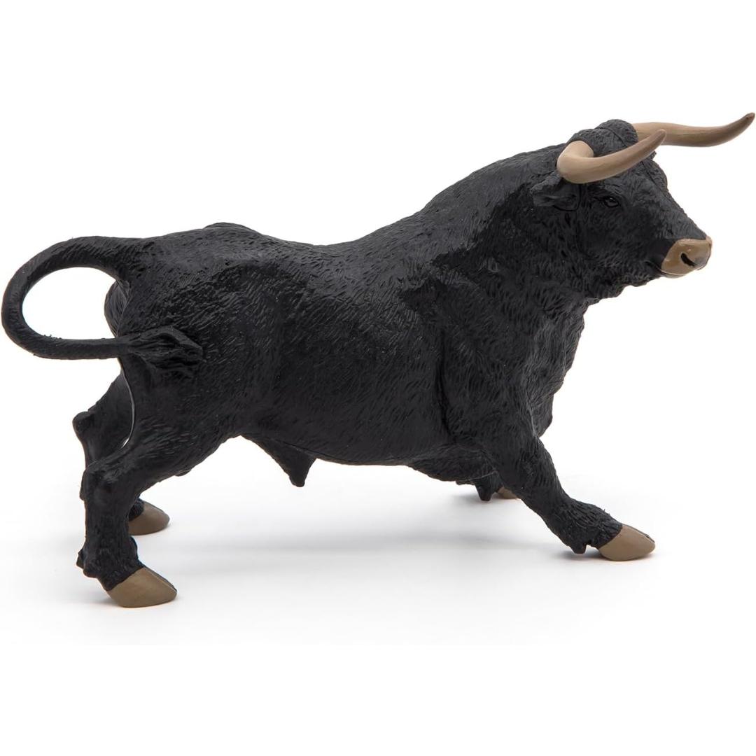 Andalusian Bull Figurine - Hand Painted Farm Animal Toy Figure - Papo 51050