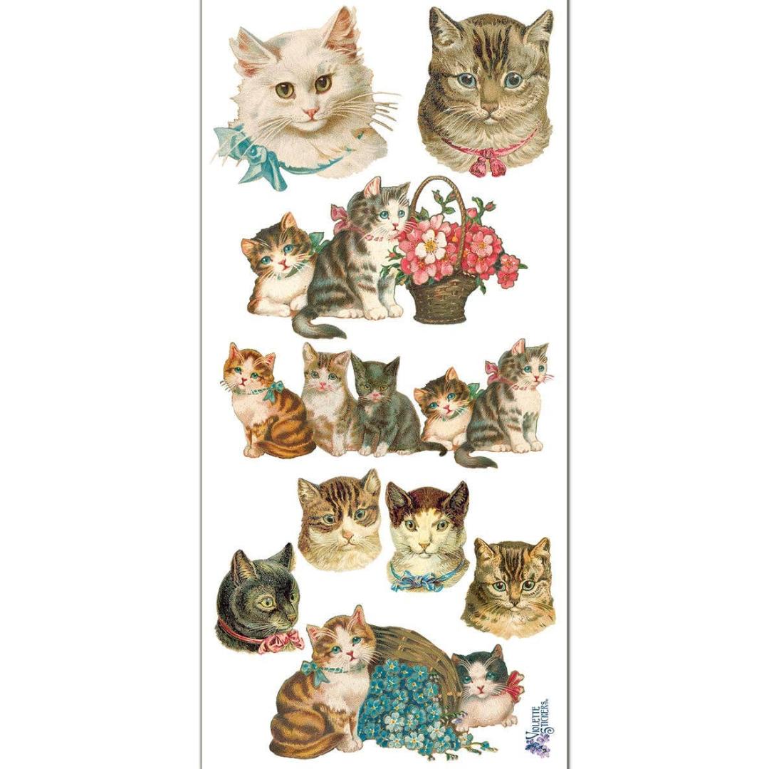 Cat Stickers - Classic Vintage Cats Sticker Sheet