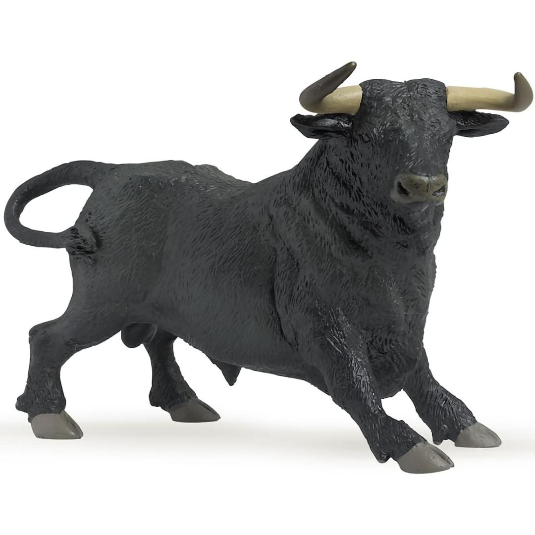 Andalusian Bull Figurine - Hand Painted Farm Animal Toy Figure - Papo 51050