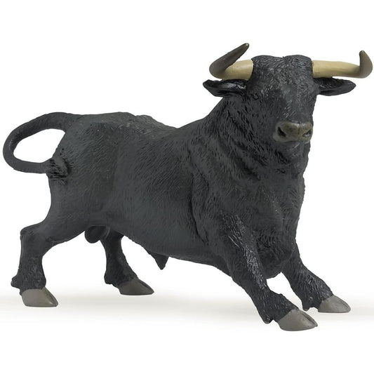 Andalusian Bull Figurine - Hand Painted Farm Animal Toy Figure - Papo 51050