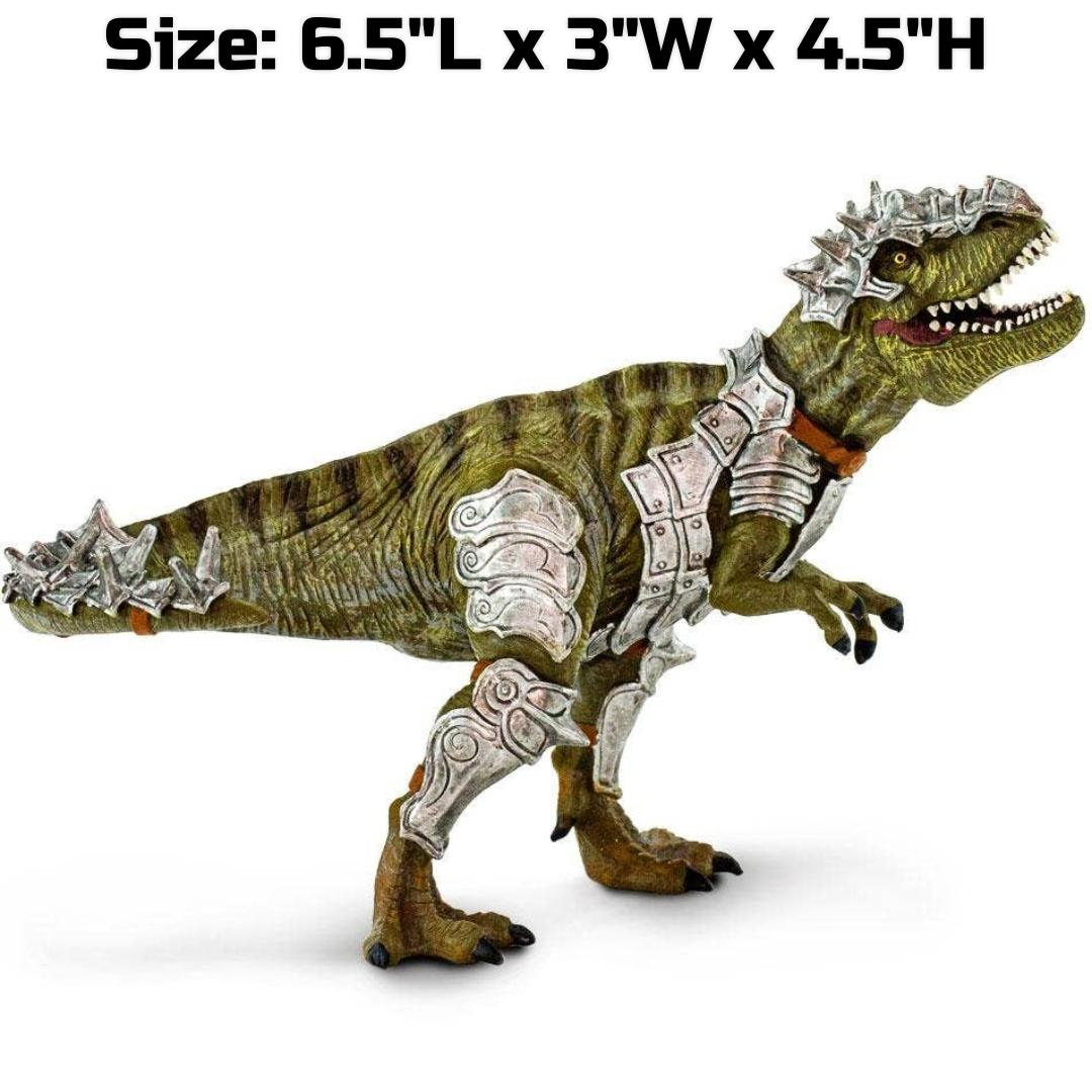 Armored T-Rex Figurine - Hand Painted Dinosaur Toy Figure - Safari Ltd 100712