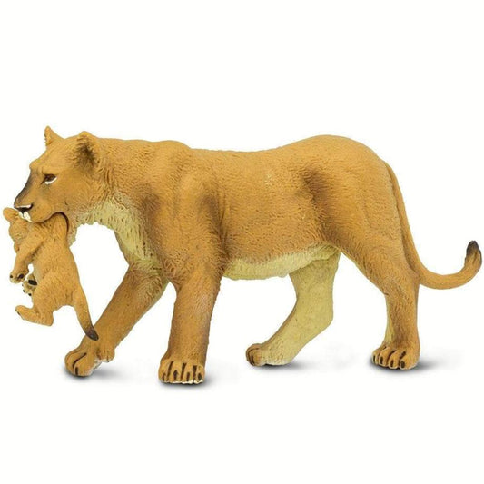 Lioness With Cub Figurine Toy for Kids - Wild Animal Toy Figure - Safari Ltd 225229