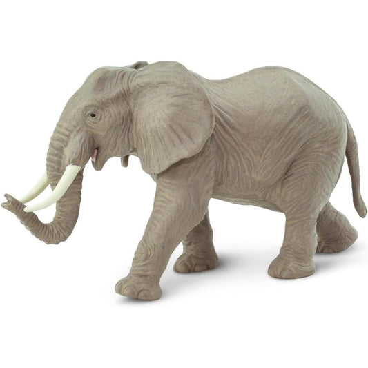 African Elephant Figurine - Hand Painted Wild Animal Toy Figure - Safari Ltd 270029