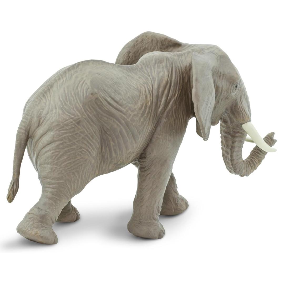 African Elephant Figurine - Hand Painted Wild Animal Toy Figure - Safari Ltd 270029