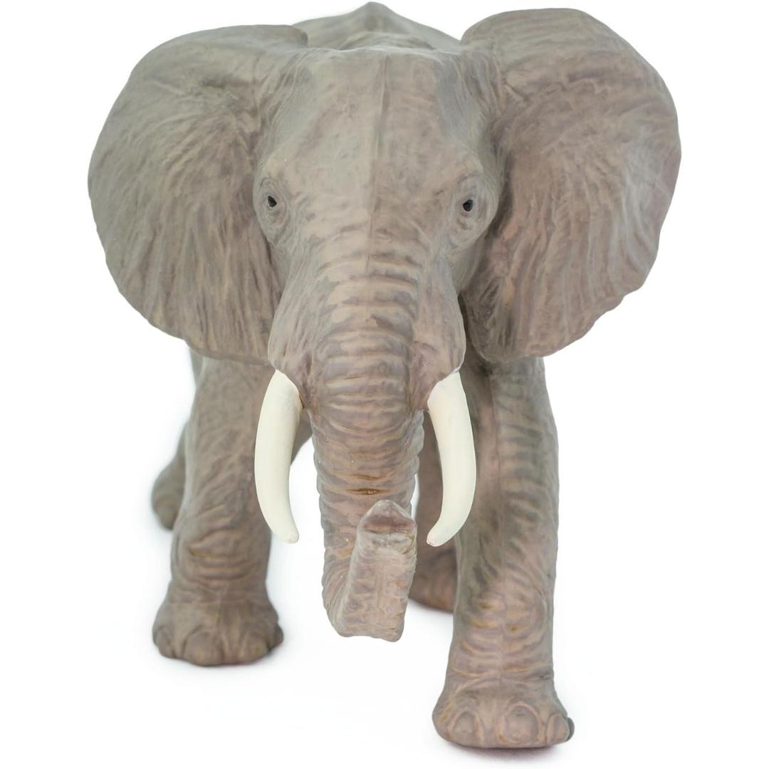 African Elephant Figurine - Hand Painted Wild Animal Toy Figure - Safari Ltd 270029