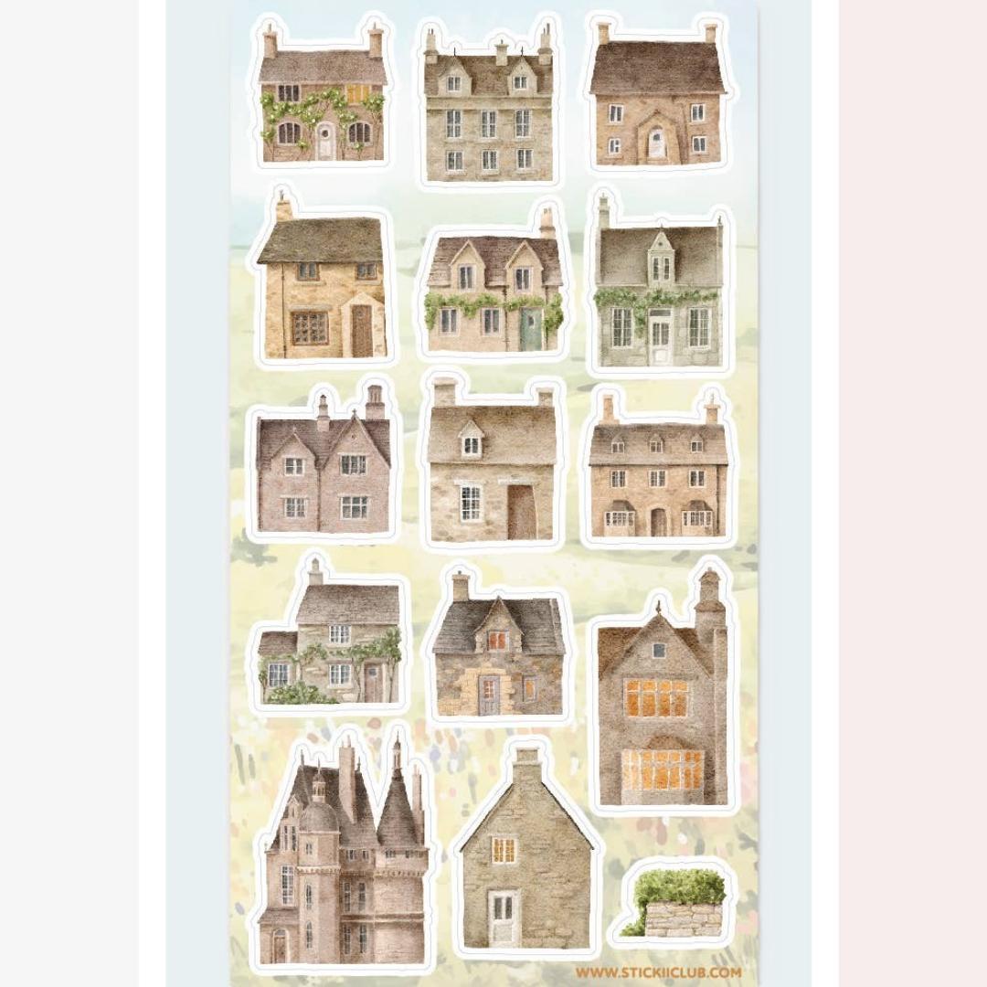 House Stickers - Charming Cottages Sticker Sheet