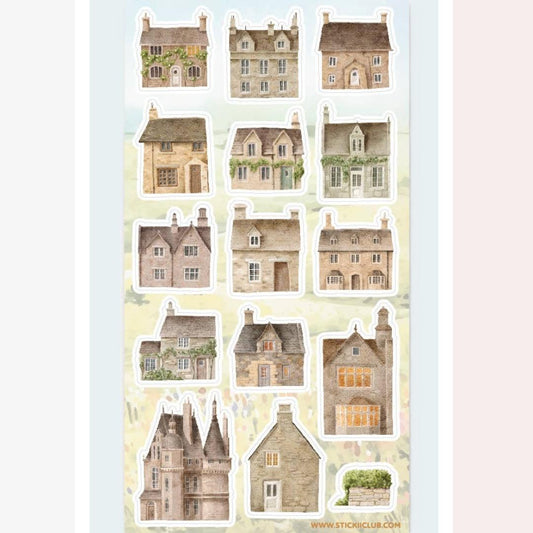 House Stickers - Charming Cottages Sticker Sheet