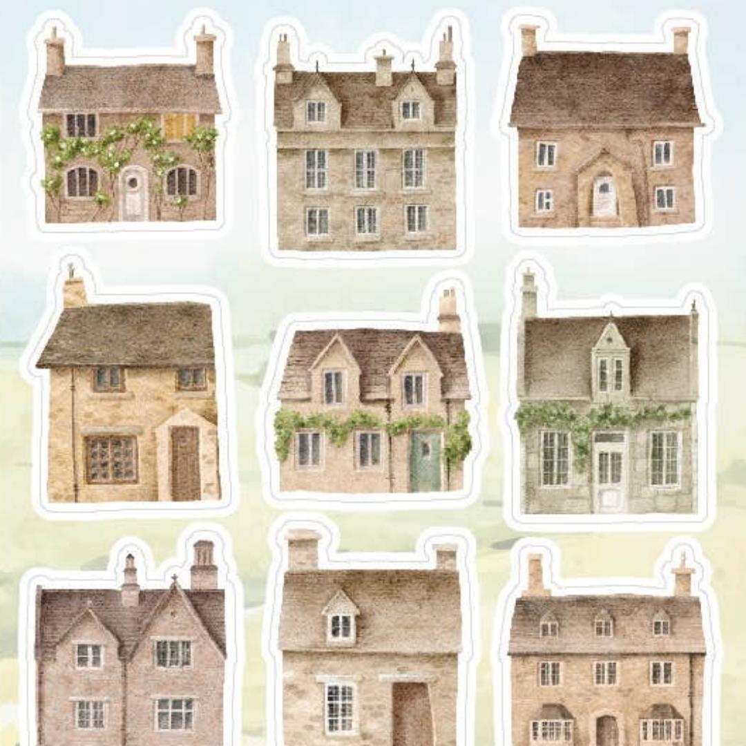 House Stickers - Charming Cottages Sticker Sheet