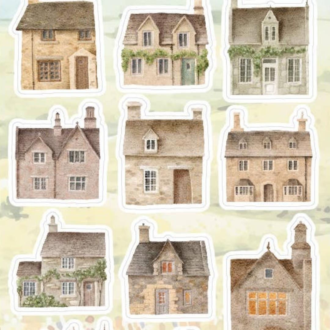 House Stickers - Charming Cottages Sticker Sheet