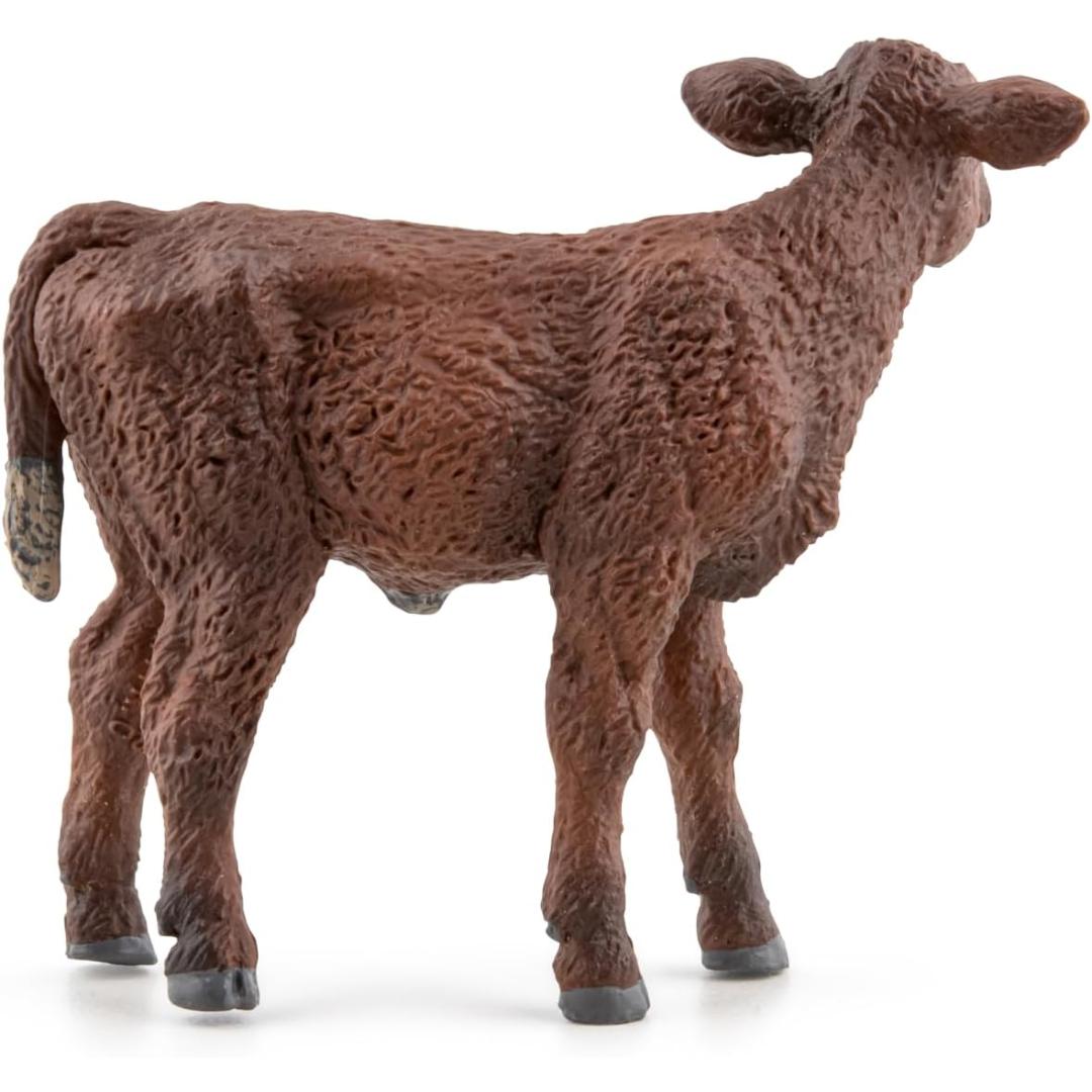 Salers Calf Figurine - Hand Painted Farm Animal Toy Cow Figure - Papo 51187