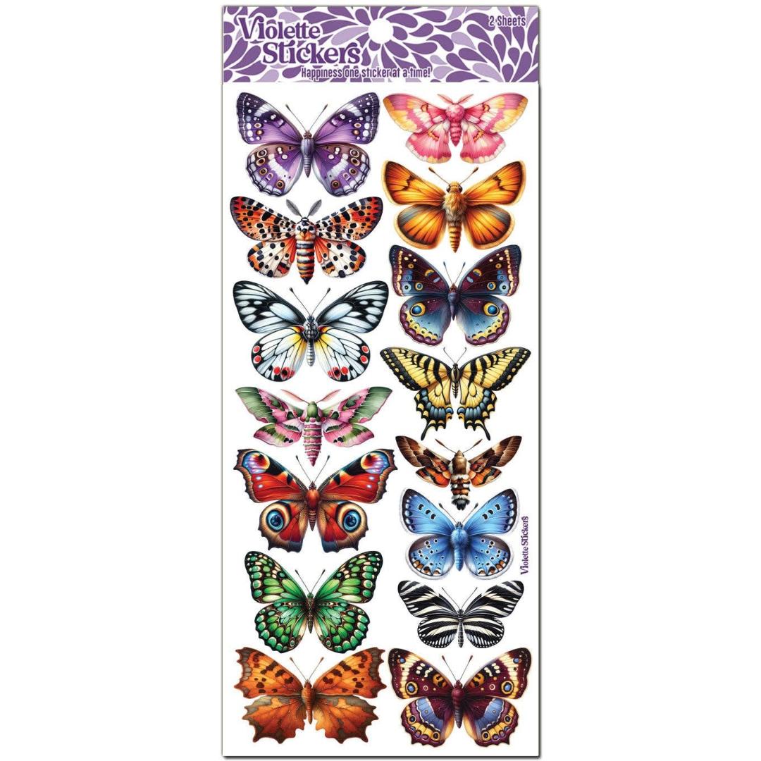 Butterfly Stickers - Crystal Butterflies Sticker Sheets