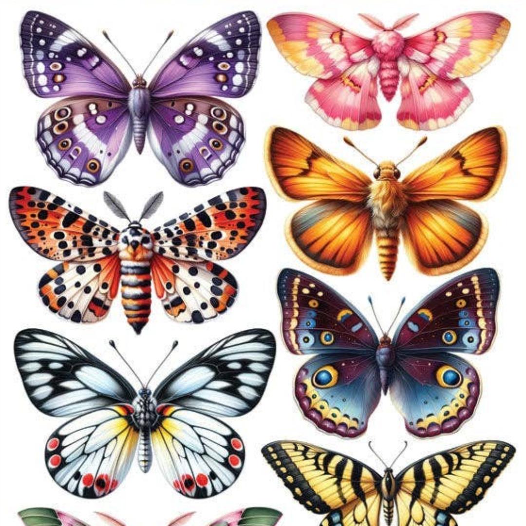 Butterfly Stickers - Crystal Butterflies Sticker Sheets