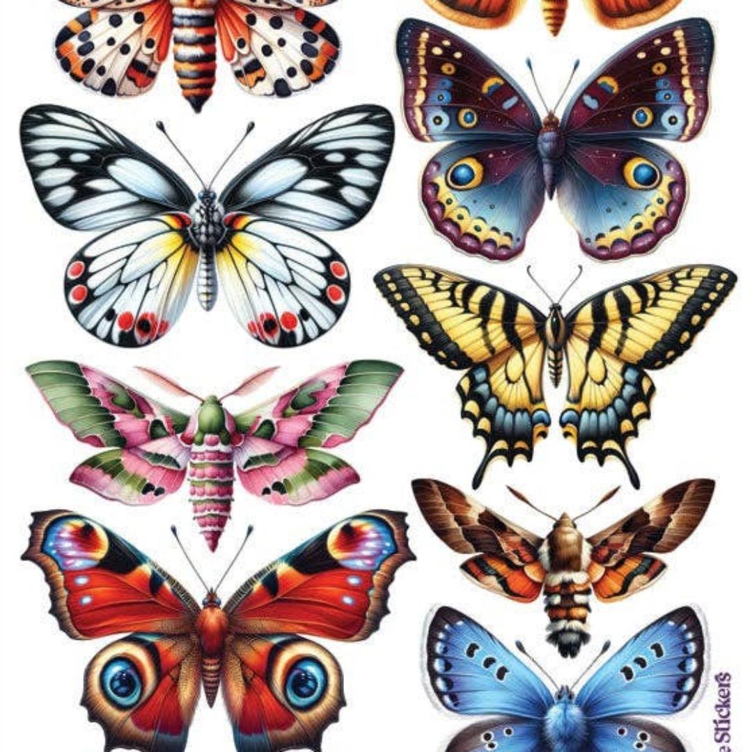 Butterfly Stickers - Crystal Butterflies Sticker Sheets